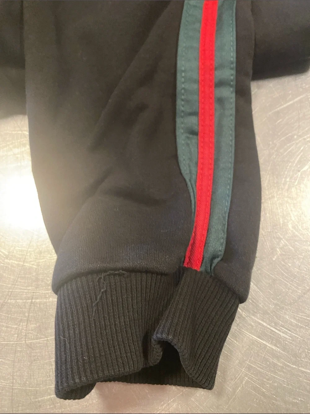Gucci Black Joggers with Red and Green Stripes Size S - Picture 5 of 5